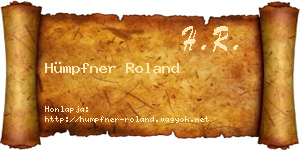 Hümpfner Roland névjegykártya