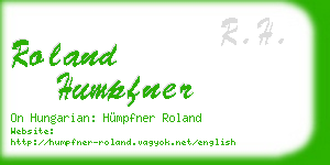 roland humpfner business card